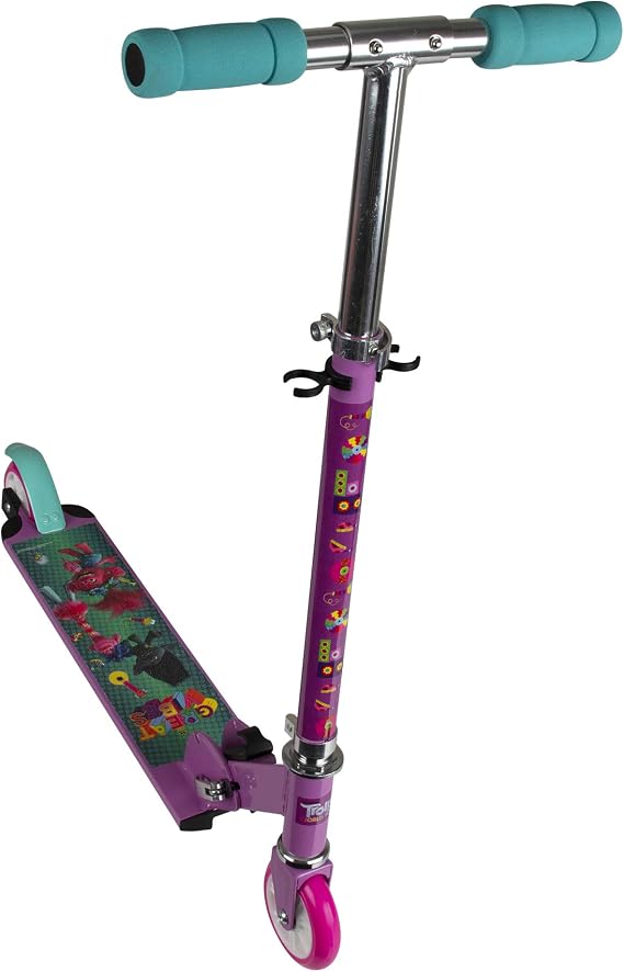 Playwheels Aluminum Folding Scooter Quick-Fold Design, Heavy-Duty Aluminum Frame, Full Deck Grip Tape, 120mm Polyurethane Wheels, Soft Foam Comfort Grips, Ideal for Kids and Teens