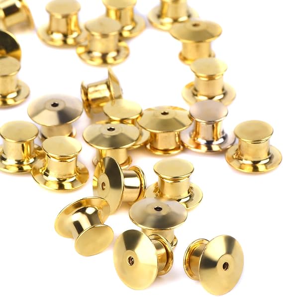 EBOOT 30 Pieces Golden Locking Pin Keepers Backs, No Tool Required