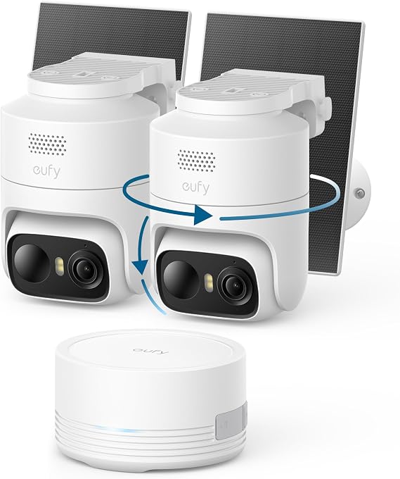 eufy Security eufyCam C37 2-Cam Kit, 360 Pan&Tilt Auto Tracking