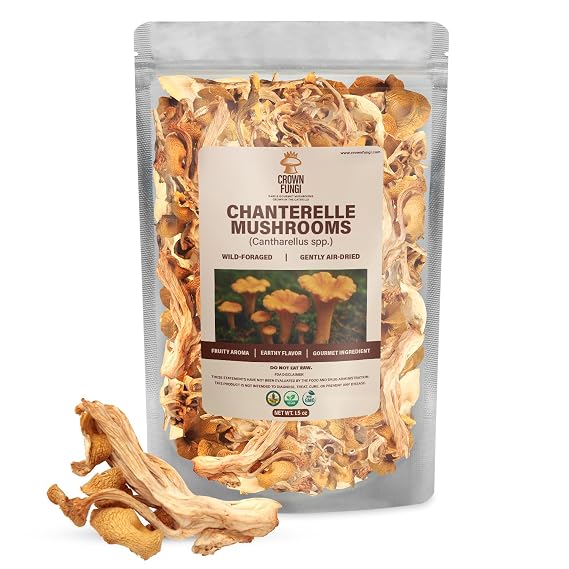 Chanterelle Mushrooms, 1.5oz pack of Dried Chanterelle Mushrooms