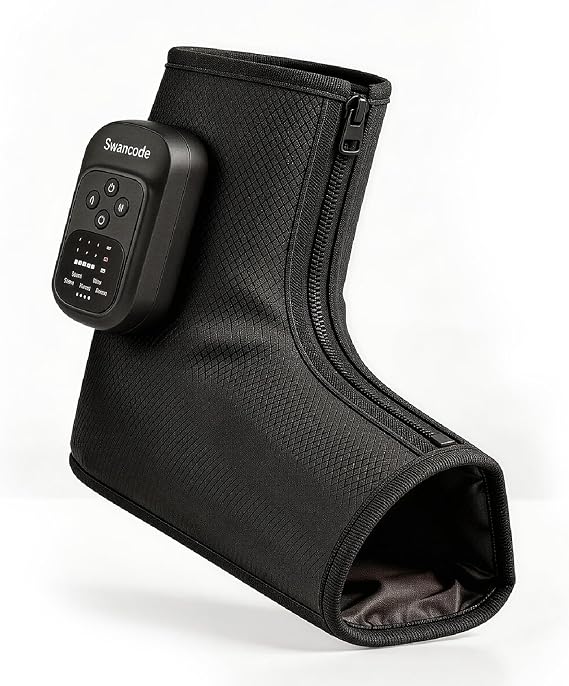 Air Compression Foot and Ankle Massager with Heat (Fit Size 5-8)