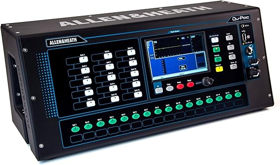 Allen & Heath QU-PAC 16-In/12-Out Ultra Compact Digital Mixer with Touchscreen Control,Black