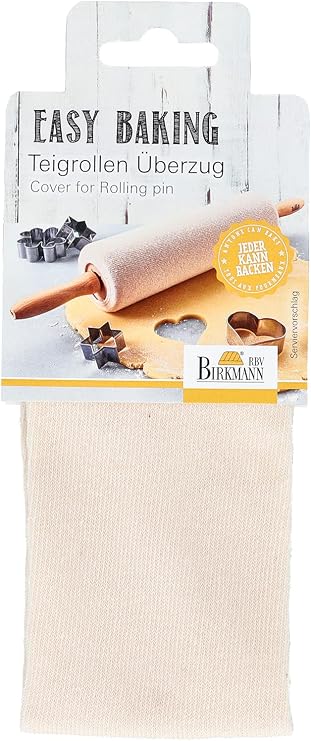 Birkmann Easy Baking Rolling Pin Cover, Cotton, Washable at 30 C