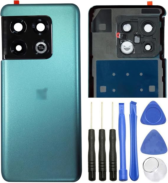 ubrokeifixit for OnePlus 10 Pro NE2213 Housing Rear Panel Back Glass Door Cover Replacement for OnePlus 10 Pro 5G 6.7'' NE2210 NE2211 NE2213 (10 Pro/Emerald Forest)