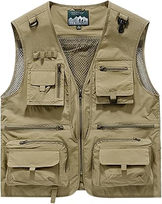Sobrisah Mens & Youth Outdoor Fishing Vest Safari Photography Work Outerwear Vests Family Matching Travel Plus Size