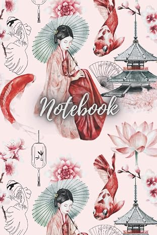 Notebook: Stylish 120 page, 9" x 6", ruled/lined, Japanese-themed, notebook. Ideal gift. Japanese Stationery