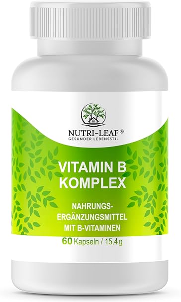 B Vitamin Complex High Dose with B12 B6 Folic Acid & B1 Capsules Allen 8 B vitamins for energy nerves and mental performance no additives made in Germany