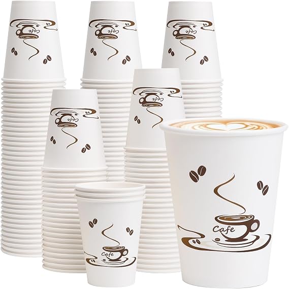 Lamosi 240 Pack 12 oz Coffee Cups, Disposable Paper Cups | Hot/Cold Beverage Drinking Cups for Water Juice or Tea, Office, Party, Home, Travel, Hotel, Cafe