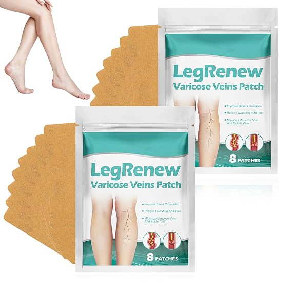 2 Pack Leg Renew Varicose Veins Patch, Professional Varicose Veins Treatment for Legs, Varicose Veins Patch-Professional Relief for VaricoseVeins in The Legs, Natural Ingredients for All Skin Types
