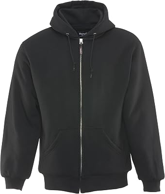 RefrigiWear Insulated Quilted Sweatshirt, 3 Layer Zip Up Work Hoodie for Men