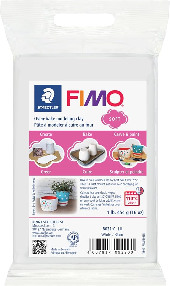Fimo Soft Polimer Kil - White - 454g