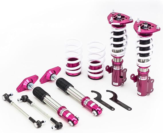 Godspeed MSS0149 MonoSS Coilover Lowering Kit, Fully Adjustable, Ride Height, Spring Tension And 16 Click Damping, compatible with Hyundai Genesis Coupe 2011-15