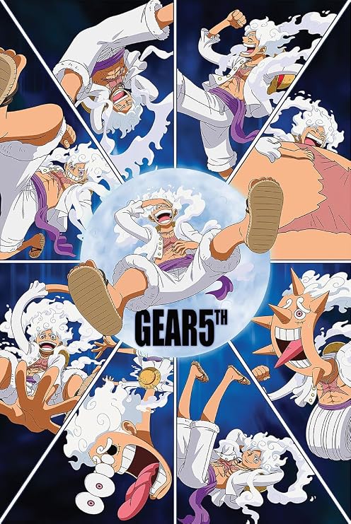 One Piece Gear 5 Luffy Poster - Wall Art Measures 24 x 36 inches (unframed)