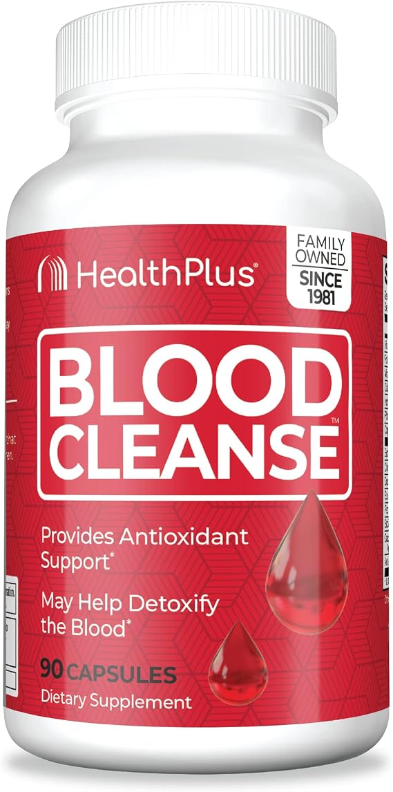 Health Plus Blood Cleanse Herbal Supplement, 90 Capsules, 45 Servings