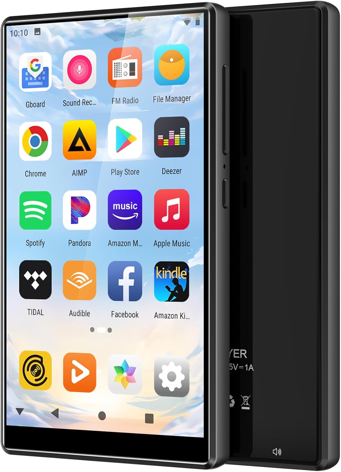 80 gb spotify mp3 player bluetooth and wifi oilsky 4.7 inch full touch screen mp4 mp3 player mp3 player with play store app support for install  uninstall portable music player with speaker black