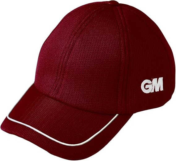 Gunn & Moore GM Cricket Hat |Cricket Cap or Teknik Cap | Pre-Shaped Two-Tone Peak | Easi-Fit Hook-and-Loop Fastener | One Size Fits All | 51-63 cm Circumference | Available in Maroon, Green or Navy