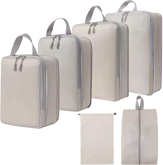 Compression Packing Cube, Luggage Packing Cube | Waterproof Travel Organizer Bag - Space Saving Packaging Bag, Luggage Storage Bag with Handle for Suitcase