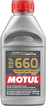 Motul RBF 660 Factory Line Dot-4 100 Percent Synthetic Racing Brake Fluid 500ml (101667)