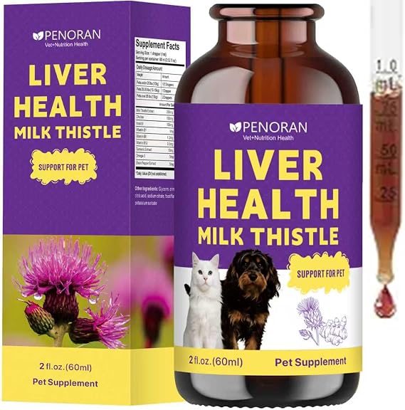 Milk Thistle for Dogs & Cats, Support Liver Health, Digest, Detoxification