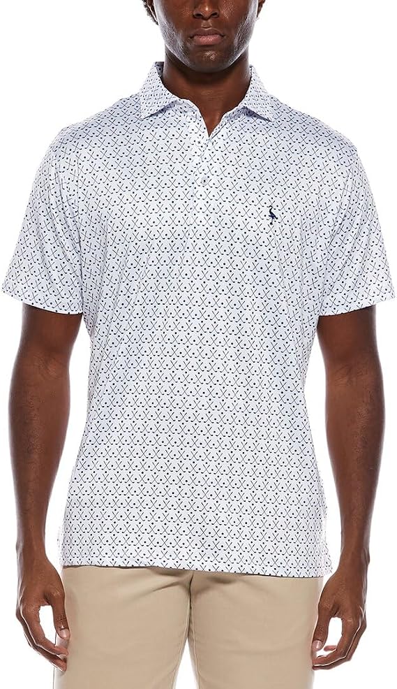 Printed Performance Golf Polo for Men by TailorByrd