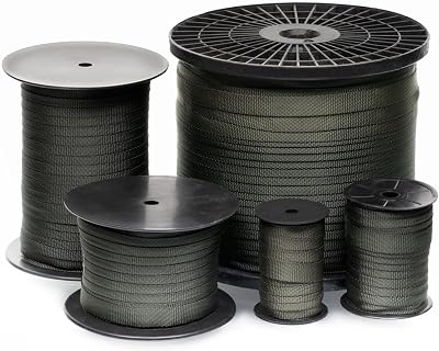 500 Ft Tree Straps for Staking, Tree Ties for Plant Support, 34 Inch Width Guying Material Webbing Garden Strap for Outdoor Tree Straightening, 1500 Lbs Strength Olive Green - 500 Feet