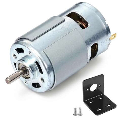 775 DC Motor 12V 12000RPM High Torque Dual Ball Bearings Large Power Electric Motor for Power Wheels Upgrade DC Motor 12V with Bracket