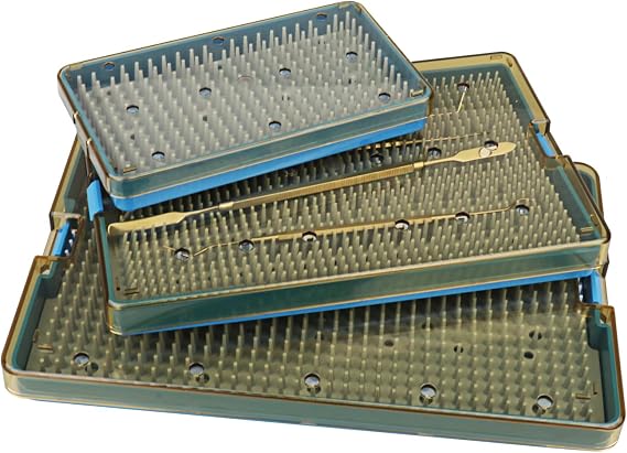 Plastic Autoclavable Instruments Storage Box Size for Instruments Sterilization Tray Case with Silicone Mat L/M/S