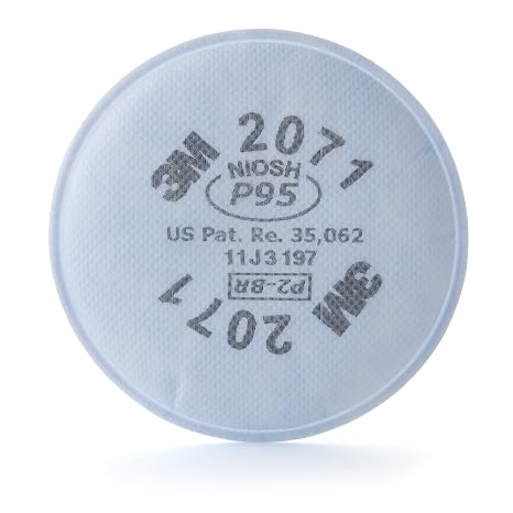 3M P95 Respirator Filter 2071, 50 Pairs