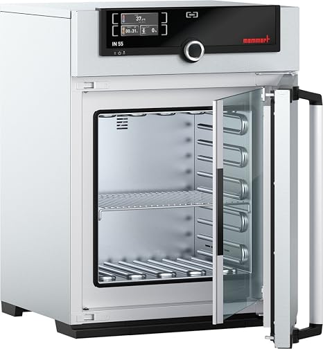 Memmert in 55 115V Model in Incubator, 400 mm Height x 400 mm Width x 330 mm Length Interior, 53 L Volume, 115V, 50/60 Hz, 85 Degree C