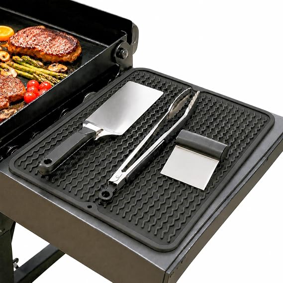 Silicone Grill Tool Mat for Blackstone Griddle Side Shelf Spatula Mat