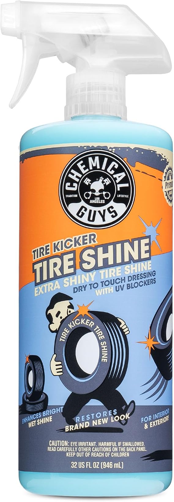 Chemical Guys, Tire Kicker Extra Glossy Tire Shine for Rubber & Trim, 32 oz