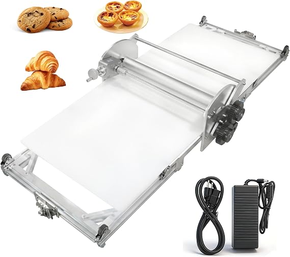 22.7" Electric Dough Sheeter Machine with Adjustable Thickness
