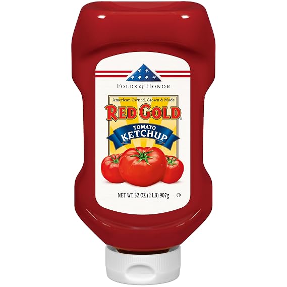 Red Gold Tomato Ketchup, 32oz Bottle (Pack of 12)