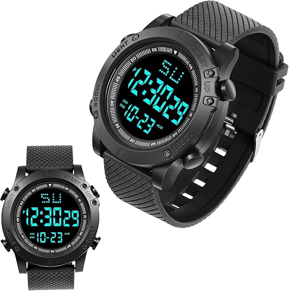 OFFCUP Mens Digital Watch, Ultra-Thin Sports Waterproof Watches Men