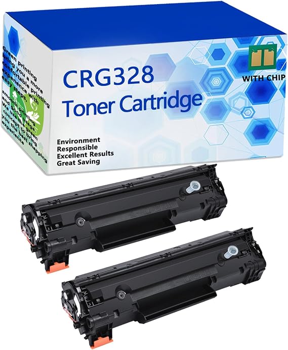 Compatible CRG328 Toner Cartridge for Canon CRG - 328, High Yield Replacement for Canon ImageClass D530 D550 D520 AX-L150 AX-L170 AX-L418S printer,Black-2 Pack