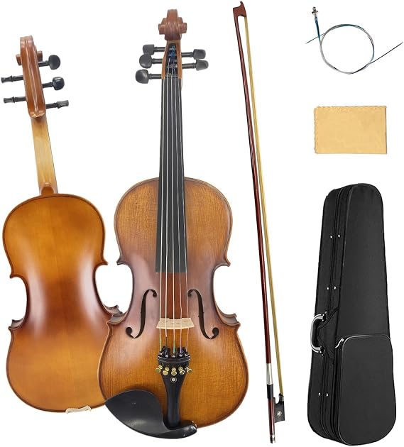 16.5 Inch 5 Strings Acoustic Viola Instrument Maple Spruce Ebony Fittings