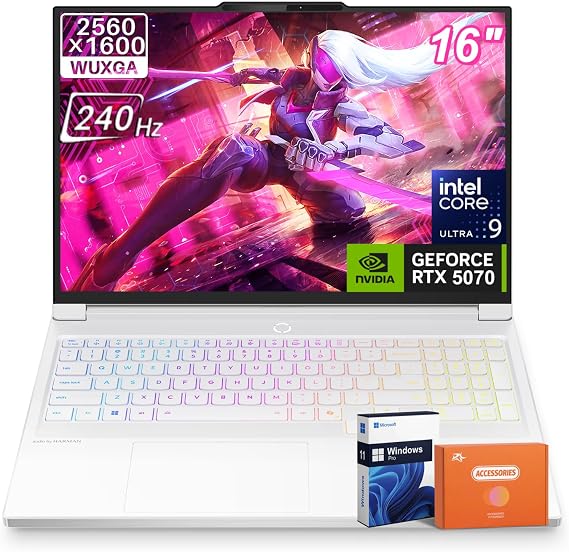 Lenovo Legion 7i Gaming Laptop, 16" 2.5K 240Hz/1ms WUXGA OLED Display, Intel Core Ultra 9 275HX, NVIDIA RTX 5070, 64 GB DDR5, 4 TB SSD, Wi-Fi 7, RGB Keyboard, Windows 11 Pro, w/Accessories