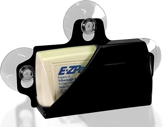 Toll Pass Holder for Car, Super Strong Holder with Suction Cups Holds Tightly to Your Car Windshield (Black, 1 Pack)