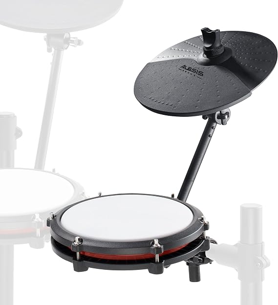 Alesis Nitro Max Electric Drum Set Expansion Pack | Expansion for Nitro Max Kit with 8" Mesh Tom Pad, 10" Cymbal with Choke, and Connection Cables