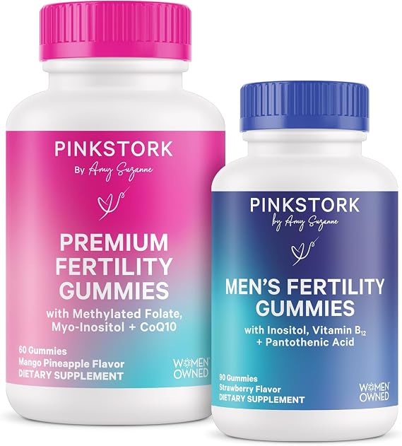 Pink Stork Fertility Gummies for Women and Men, 1 Month Supply