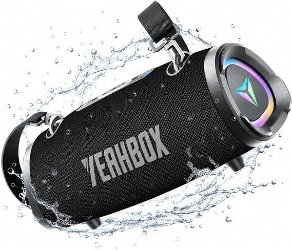 YEAHBOX Sonic Boom 100W Portable Bluetooth Speaker, Outdoor Speaker, RGB