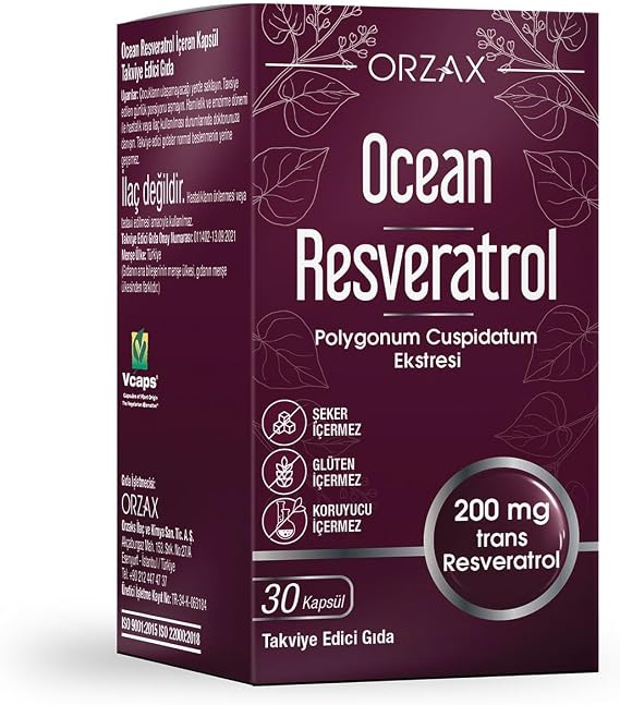 Orzax Ocean Resveratrol 200 Mg 30 Capsule