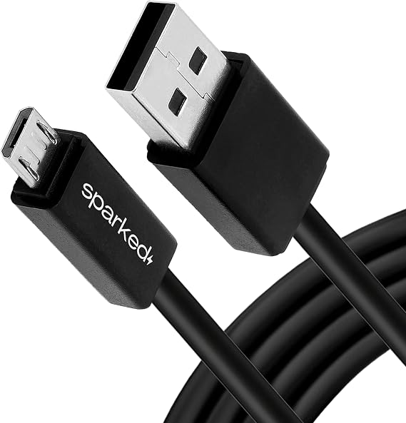 SPARKED Fire Stick Power Cable Amazon Fire TV Stick Cable Micro USB Charger | Replacement Wire for UK Amazon Firestick (4K Max, 4K Select, HD, Lite, NOW TV Stick), Charging Lead Power Supply Adapter Cord