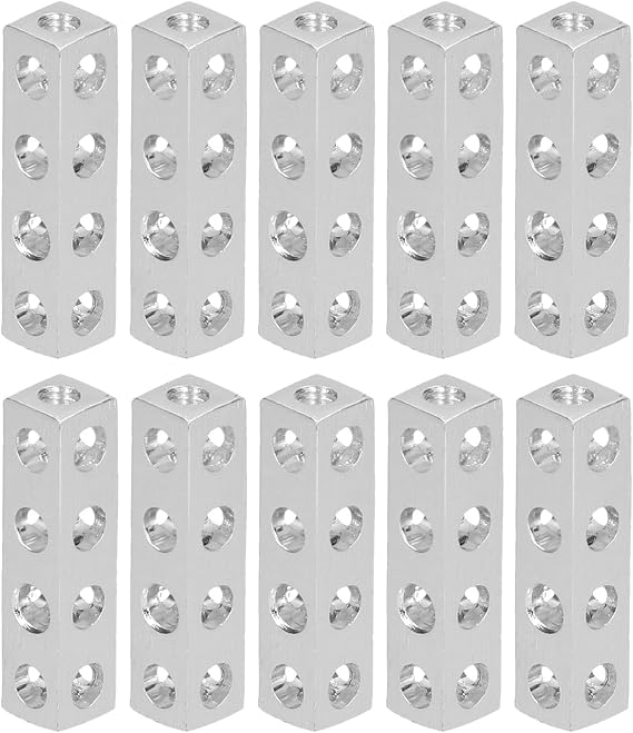 Aluminum Extrusion L Shaped Beam | Lightweight & High Strength | Stable Square Beam for Robots / Engineering Equipment / DIY Projects | 8mm & 4mm Through Holes (3106-0004-0032)