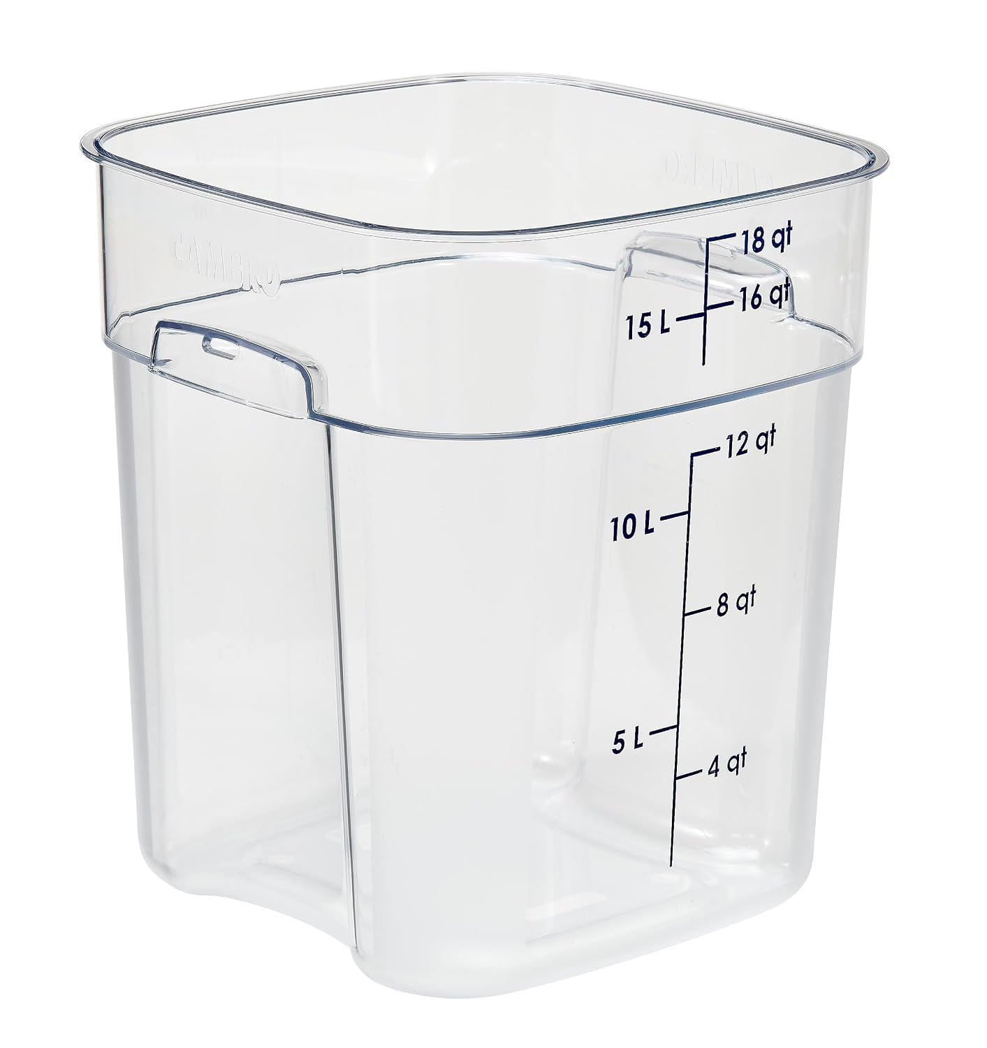 Cambro FreshPro 18Qt Food Storage Container in Clear for Industrial and Kitchen Use, Pantry Organization and Ingredient Freshness