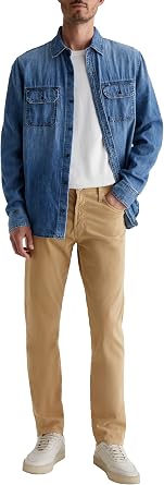 AG Adriano Goldschmied Mens Tellis Modern Slim Sueded Sateen Pant