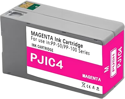 PP50 PP100 PJIC4 C13S020450 Ink Cartridges Set PJIC-4 for DiscProducer PP-50 PP-100 Printers 1-Pack, Magenta