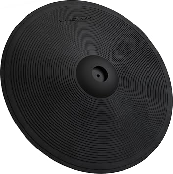 Lemon 20 Triple-Zone Electronic Crash/Ride Cymbal Pad with Choke Extra-Large 3-Zone Ride with Bell for Electronic Drum Kits