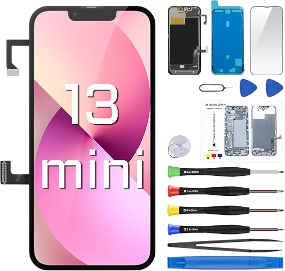 for iPhone 13 Mini Screen Replacement with Earpiece 5.4" LCD