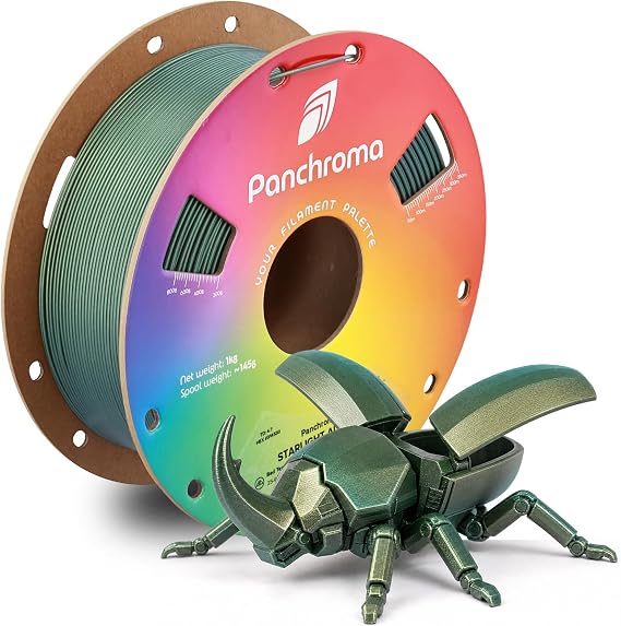Polymaker Panchroma Starlight PLA Filament 1.75mm for 3D Printing, Aurora | Neatly Wound, Starry Sky PLA 1kg, Easy Print & Smooth Feeding, Compatible with Bambu Lab & Most 3D Printers